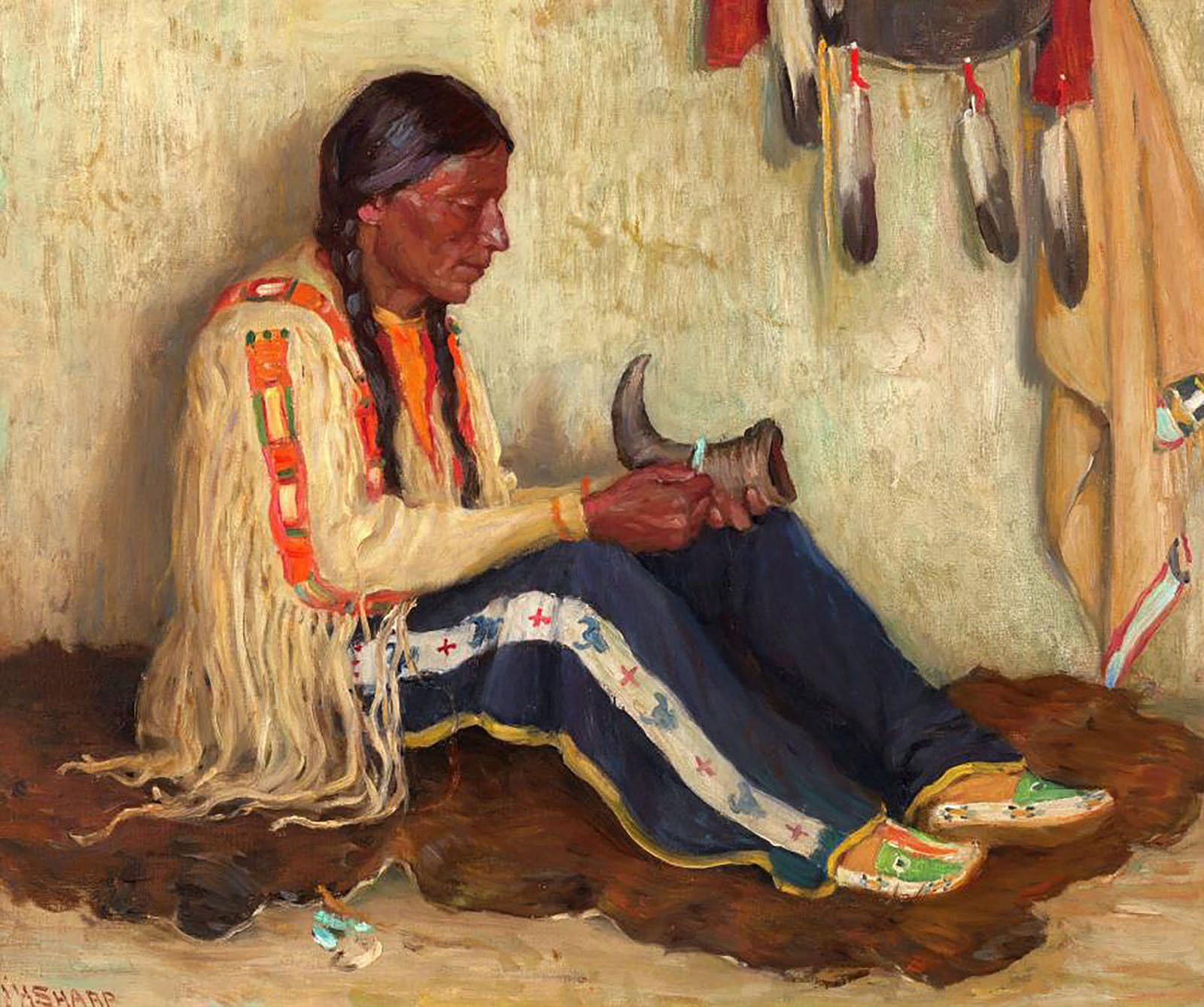 Buffalo Horns for the Paleface; [White Weasel]